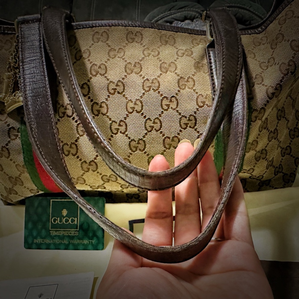 Authentic Vintage Gucci Beige and Brown Women's Tote Bag  on sale make offer - Picture 16 of 17